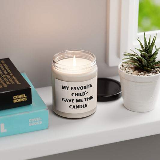 Favorite Child Black & White Candle | Mother's Day Gift