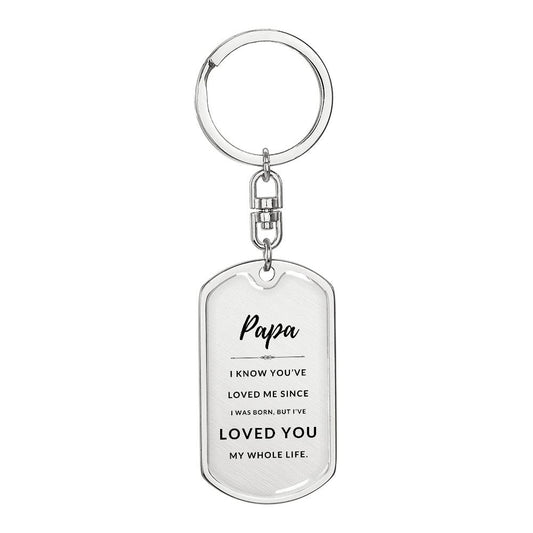 Papa I Love You Keychain | Father's Day Gift