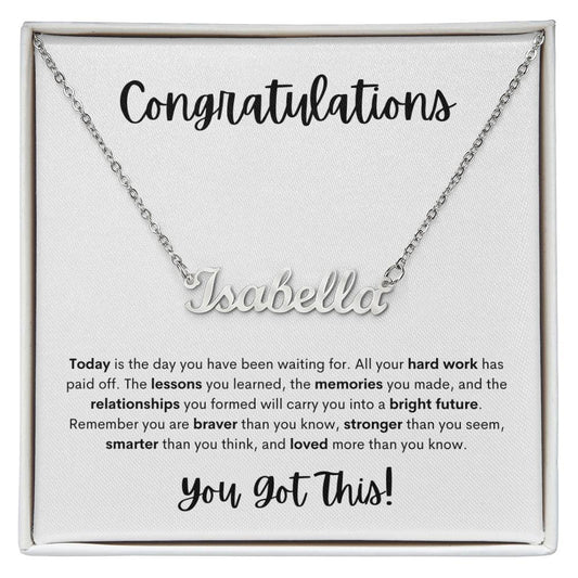 Personalized Name Necklace | Graduation Gift | Congratulations | Celebration
